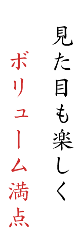 見た目も楽しむボリュームも満点
