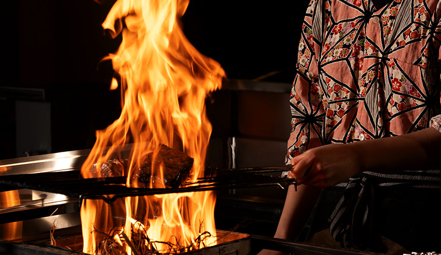 焼きシーン